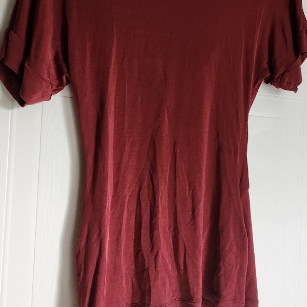 BCBGeneration Deep Red Ruched Blouse - Picture 11 of 11